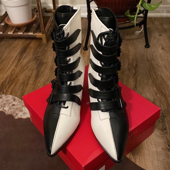 Strange Cvlt Coven black and white booties 9 - Picture 3 of 5